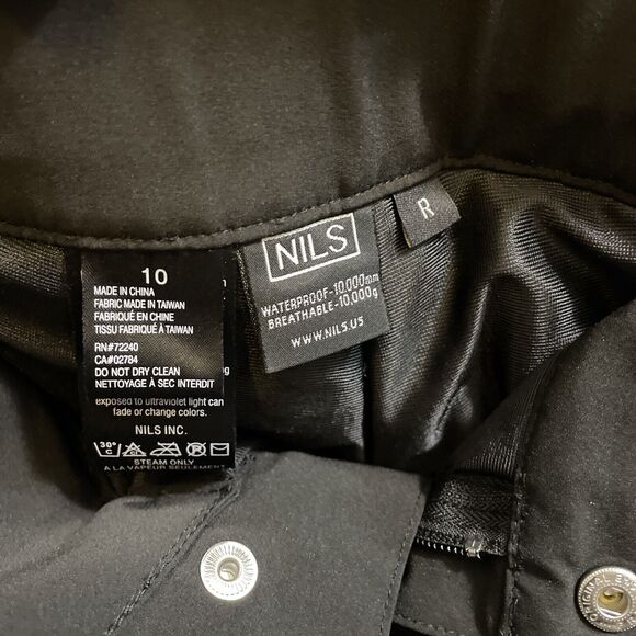 Nils Wesley Ladies Snow Pant Black Soft shell Front Pockets Sz 10 - Picture 5 of 12